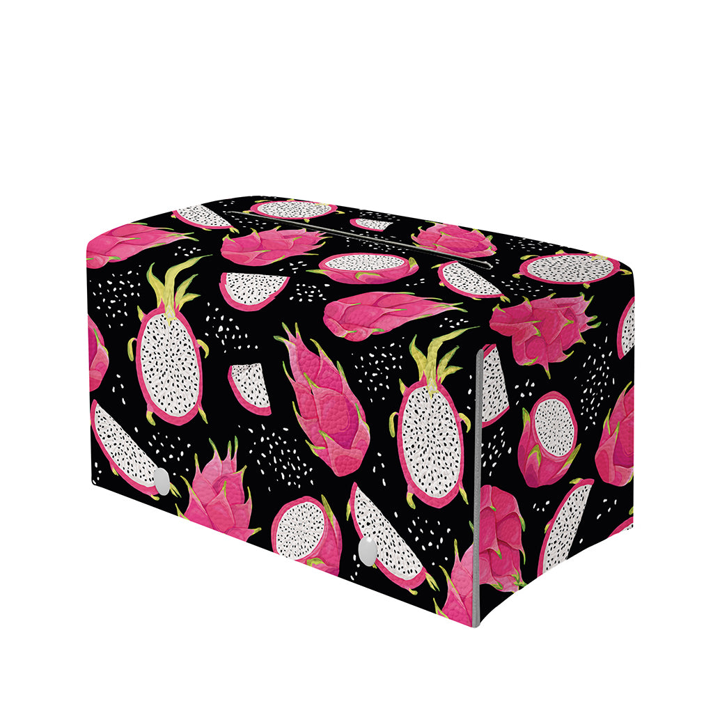 Dragon Fruit Pattern Print Leather Tissue Box Cover