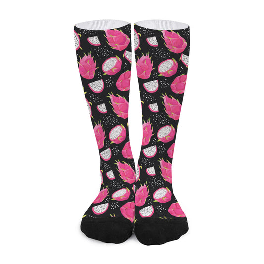 Dragon Fruit Pattern Print Long Socks