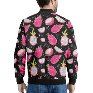 Dragon Fruit Pattern Print Men's Bomber Jacket