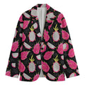 Dragon Fruit Pattern Print Men's Cotton Blazer