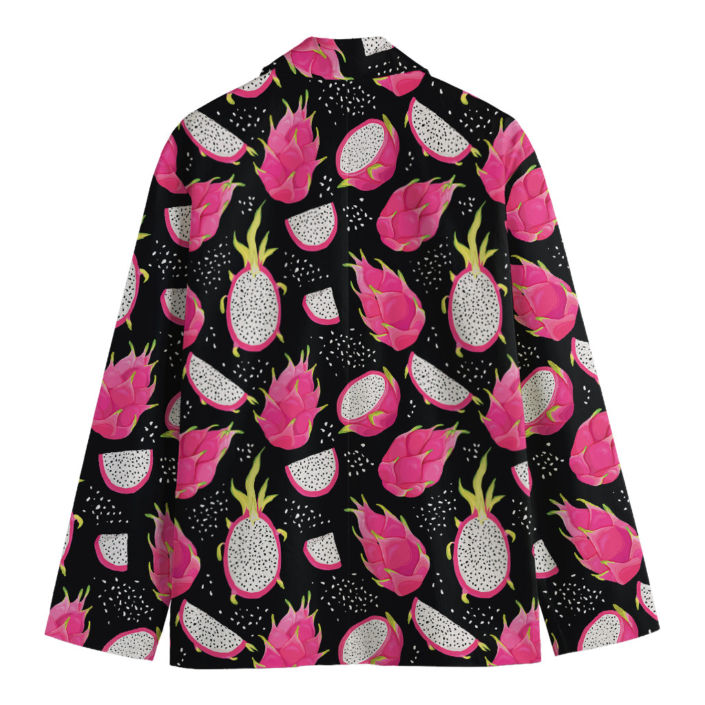 Dragon Fruit Pattern Print Men's Cotton Blazer