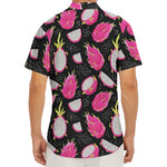 Dragon Fruit Pattern Print Men's Deep V-Neck Shirt