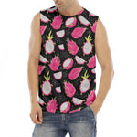 Dragon Fruit Pattern Print Men's Fitness Tank Top