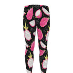Dragon Fruit Pattern Print Men's leggings
