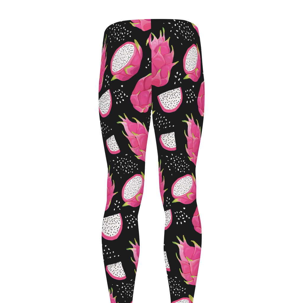 Dragon Fruit Pattern Print Men's leggings