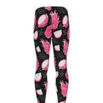 Dragon Fruit Pattern Print Men's leggings