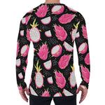 Dragon Fruit Pattern Print Men's Long Sleeve T-Shirt