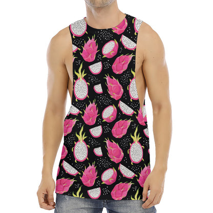 Dragon Fruit Pattern Print Men's Muscle Tank Top