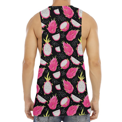 Dragon Fruit Pattern Print Men's Muscle Tank Top