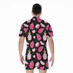 Dragon Fruit Pattern Print Men's Rompers