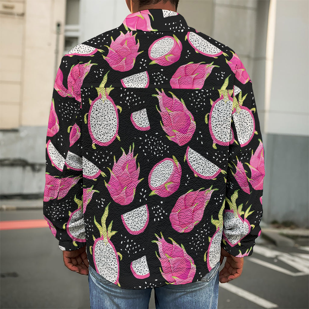 Dragon Fruit Pattern Print Men's Shirt Jacket