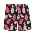 Dragon Fruit Pattern Print Men's Athletic Shorts