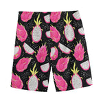 Dragon Fruit Pattern Print Men's Sports Shorts