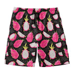 Dragon Fruit Pattern Print Men's Swim Trunks
