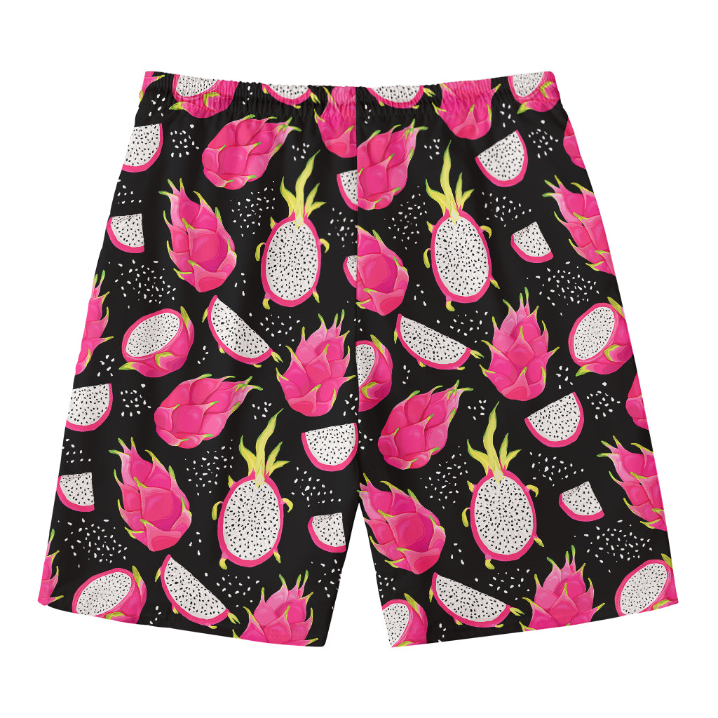 Dragon Fruit Pattern Print Men's Swim Trunks