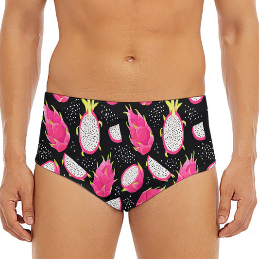 Dragon Fruit Pattern Print Men's Triangle Swim Briefs