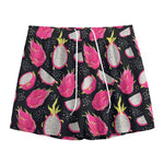 Dragon Fruit Pattern Print Mesh Shorts