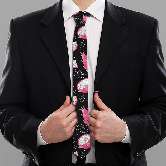 Dragon Fruit Pattern Print Necktie