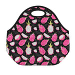 Dragon Fruit Pattern Print Neoprene Lunch Bag