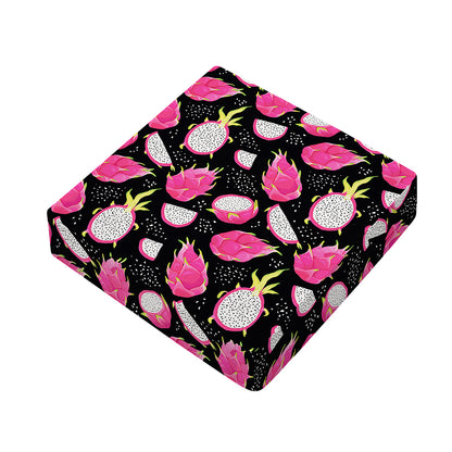 Dragon Fruit Pattern Print Outdoor Seat Cushion Cover