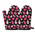 Dragon Fruit Pattern Print Oven Mitts