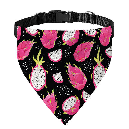 Dragon Fruit Pattern Print Over The Collar Dog Bandana