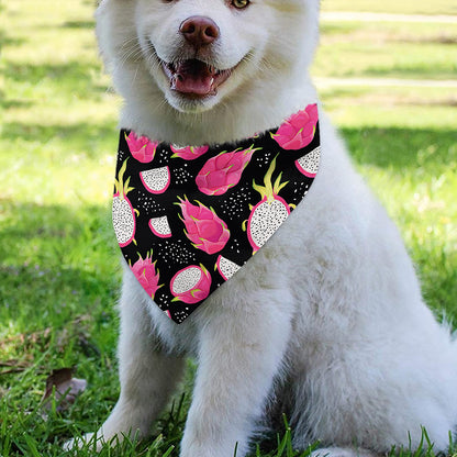 Dragon Fruit Pattern Print Over The Collar Dog Bandana