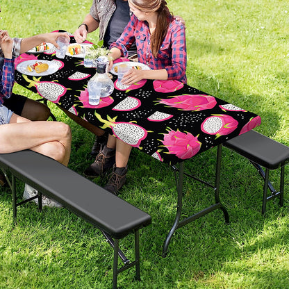 Dragon Fruit Pattern Print Picnic Table Cover