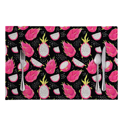 Dragon Fruit Pattern Print Placemat
