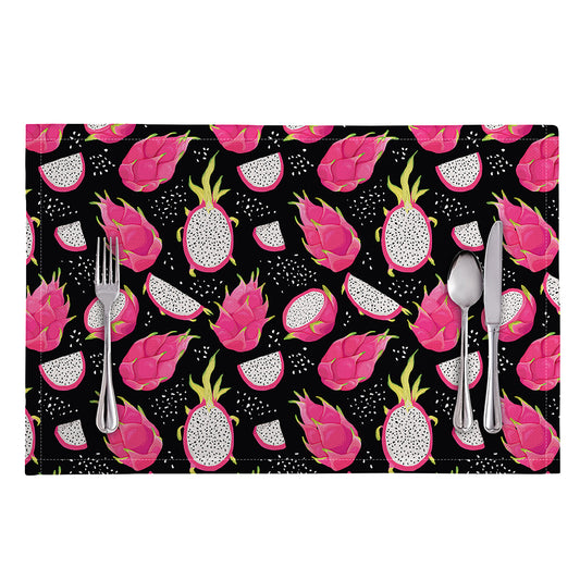 Dragon Fruit Pattern Print Placemat