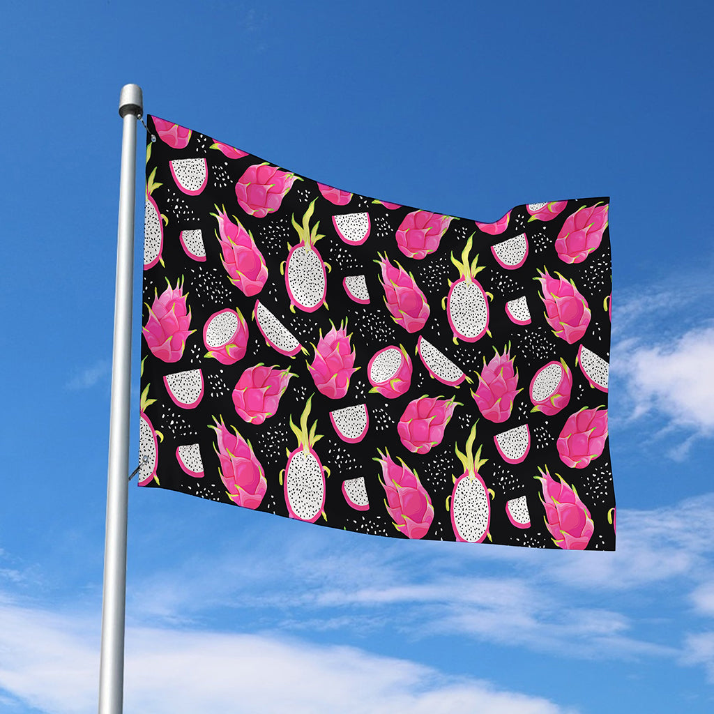 Dragon Fruit Pattern Print Polyester Flag