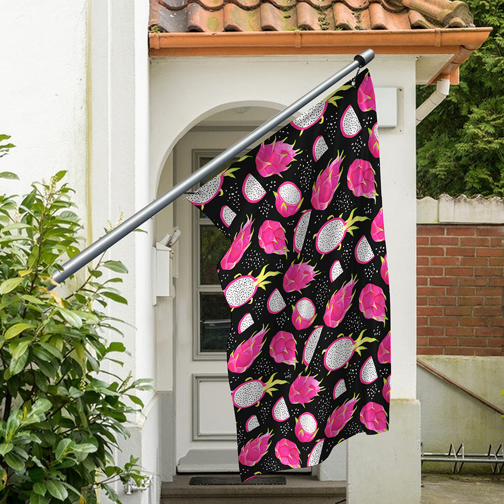 Dragon Fruit Pattern Print Polyester Flag