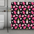 Dragon Fruit Pattern Print Polyester Shower Curtain