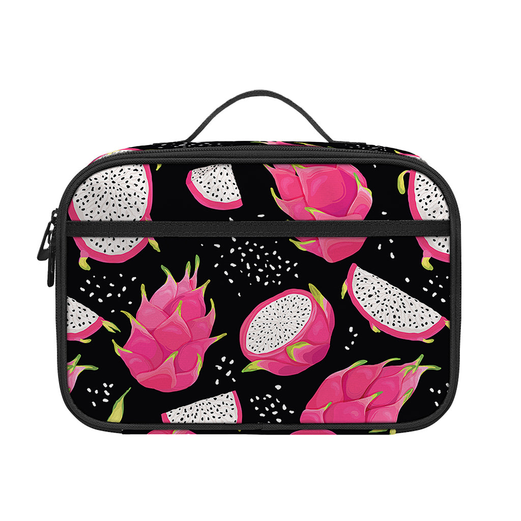 Dragon Fruit Pattern Print Portable Lunch Bag