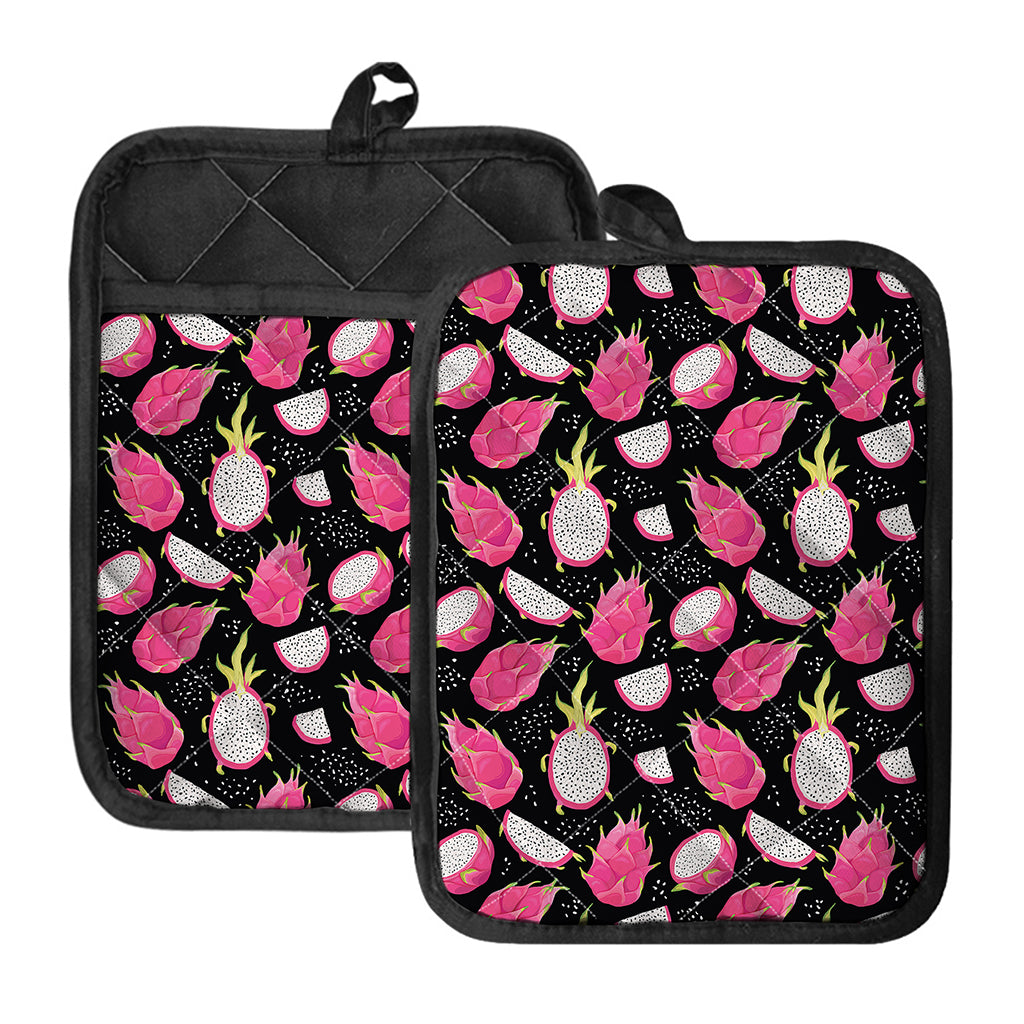 Dragon Fruit Pattern Print Pot Holders With Pocket