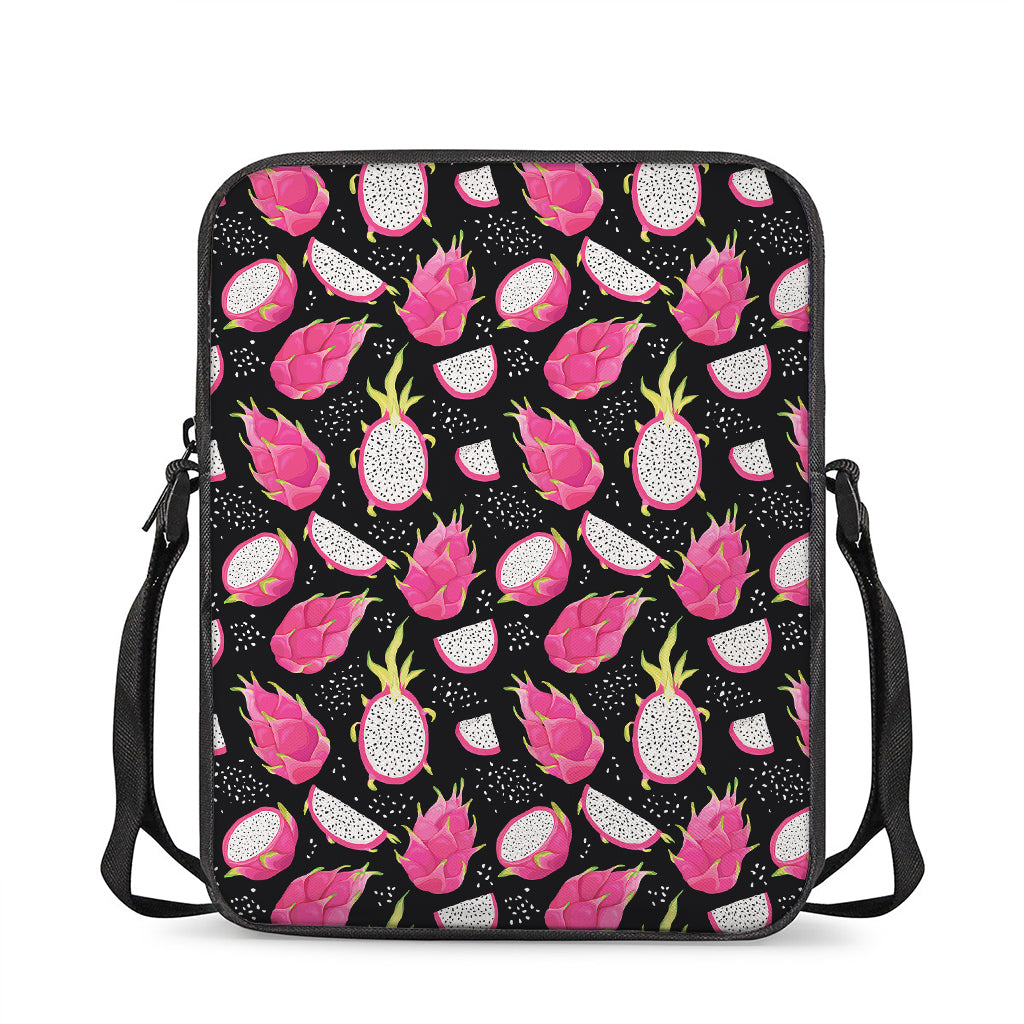 Dragon Fruit Pattern Print Rectangular Crossbody Bag