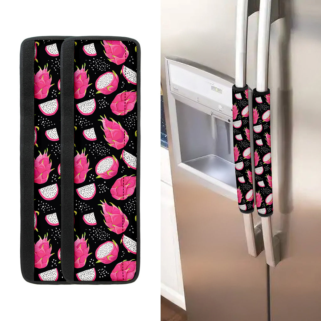 Dragon Fruit Pattern Print Refrigerator Handle Covers