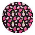 Dragon Fruit Pattern Print Round Blanket