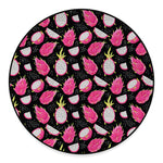 Dragon Fruit Pattern Print Round Floor Mat