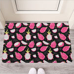 Dragon Fruit Pattern Print Rubber Doormat