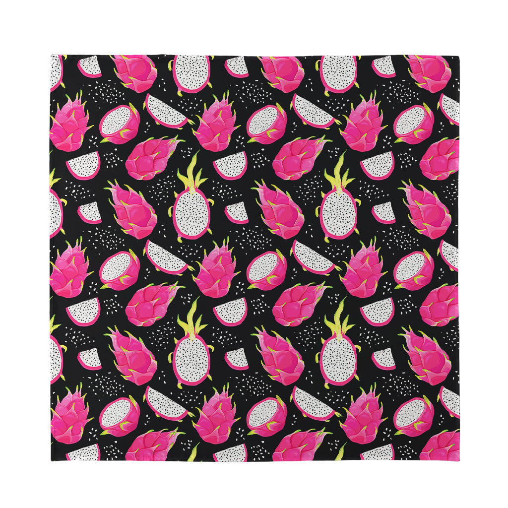 Dragon Fruit Pattern Print Silk Bandana