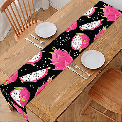 Dragon Fruit Pattern Print Table Runner