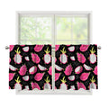 Dragon Fruit Pattern Print Tier Curtains