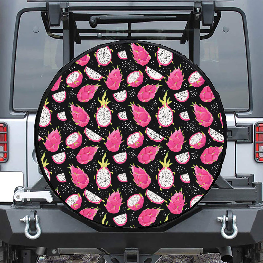Dragon Fruit Pattern Print Tire Cover