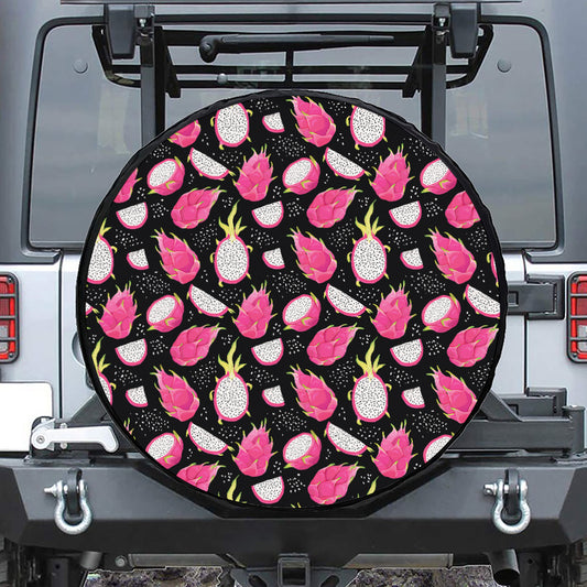 Dragon Fruit Pattern Print Tire Cover