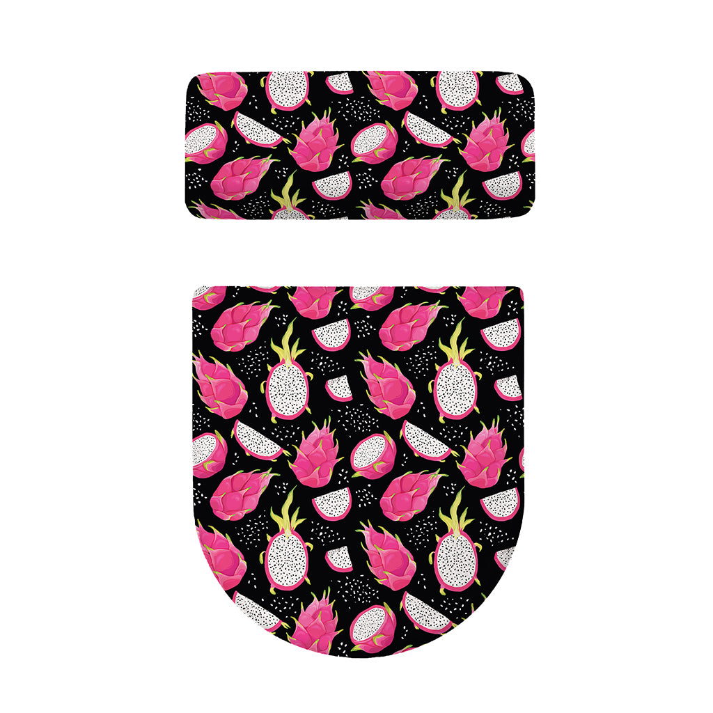 Dragon Fruit Pattern Print Toilet Lid And Tank Cover Set