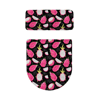Dragon Fruit Pattern Print Toilet Lid And Tank Cover Set