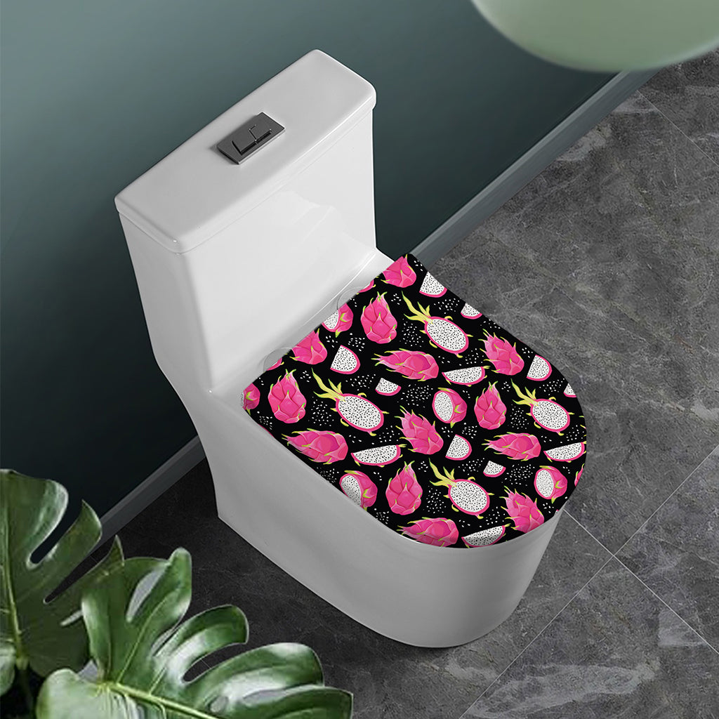 Dragon Fruit Pattern Print Toilet Lid Cover