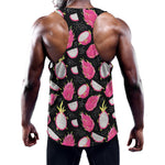 Dragon Fruit Pattern Print Training Tank Top