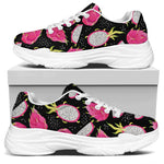 Dragon Fruit Pattern Print White Chunky Shoes